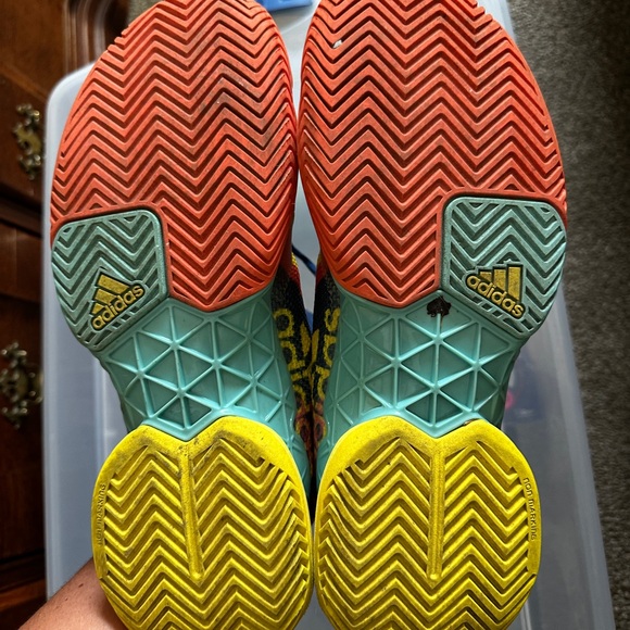 Adidas Blue and Yellow Athletic Shoes Dynamic Design - Picture 3 of 4